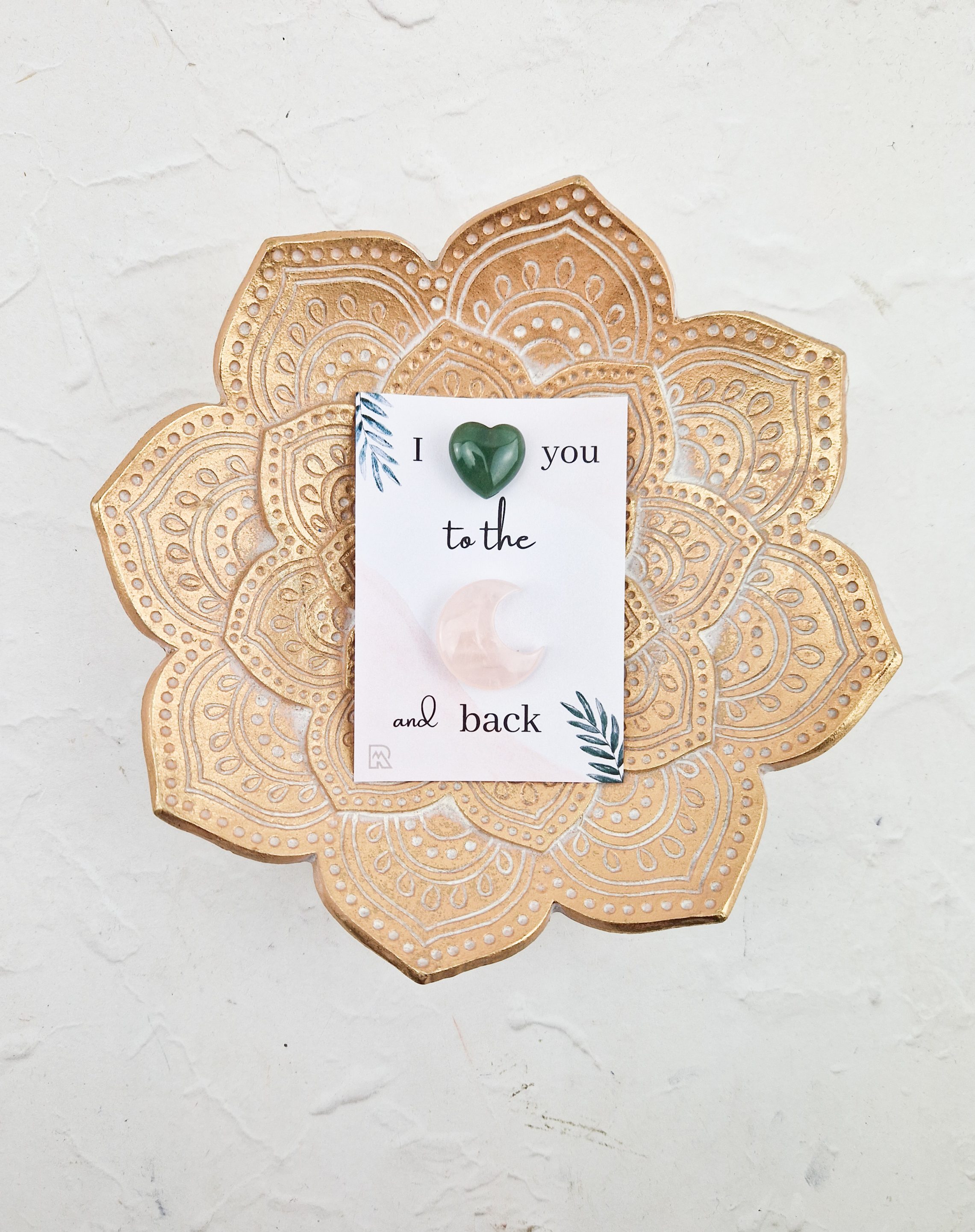 Edelsteen cadeausetje - I love you to the moon and back