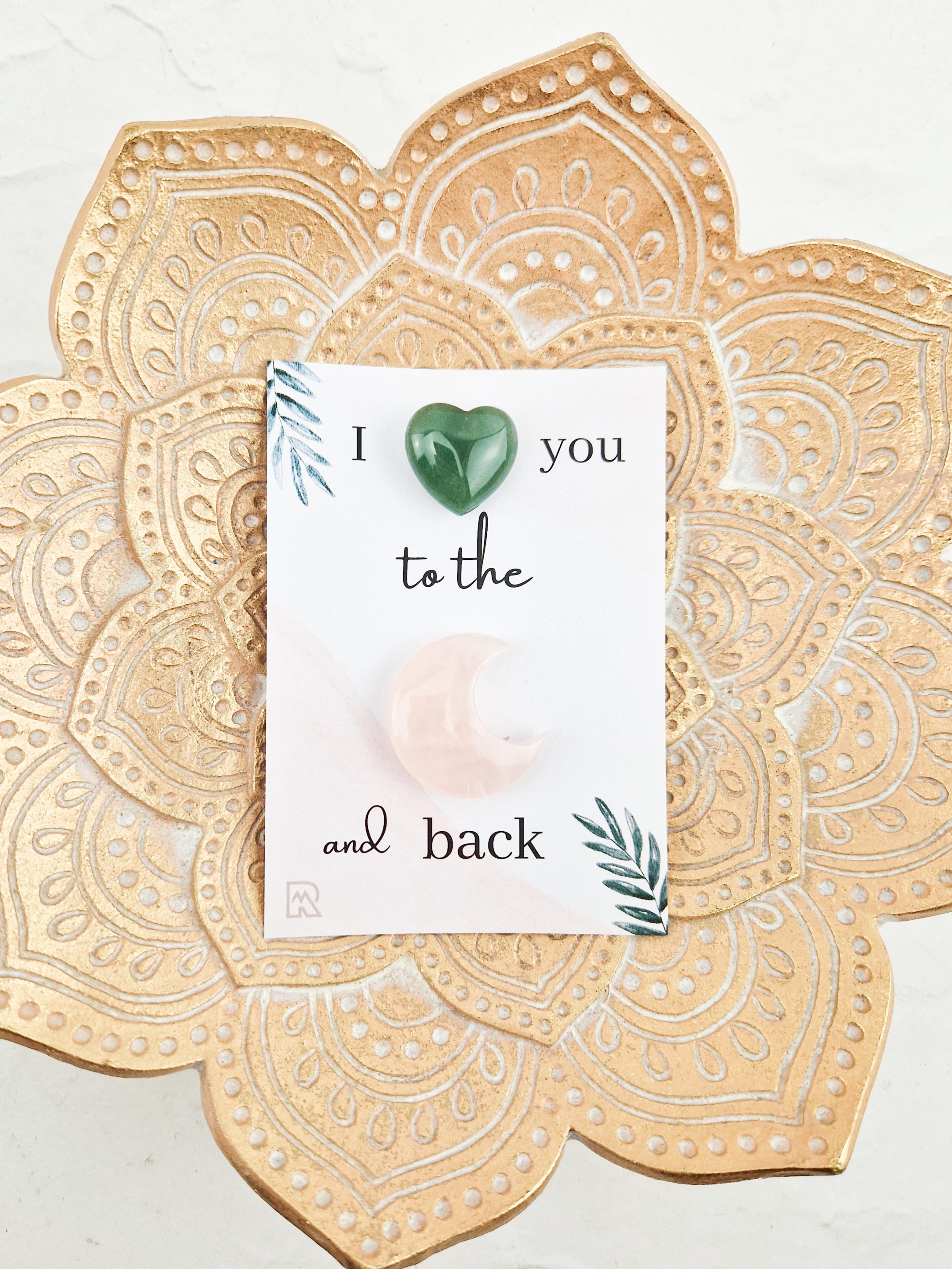 Edelsteen cadeausetje - I love you to the moon and back