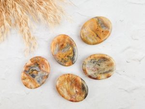 Crazy lace agaat worry-stone / duimsteen