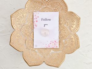 Edelsteen cadeausetje - Follow your heart (rozenkwarts)
