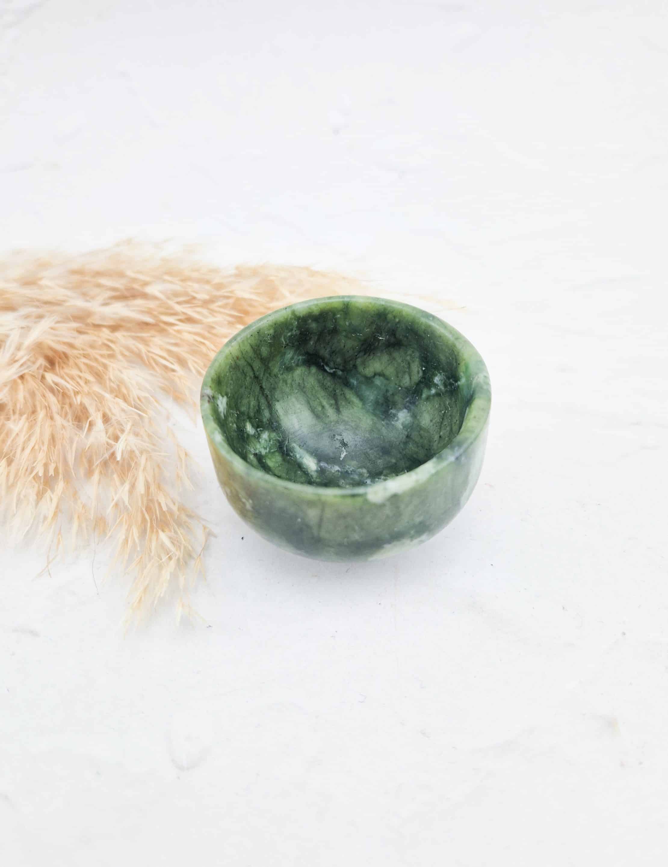 Groene jade schaaltje