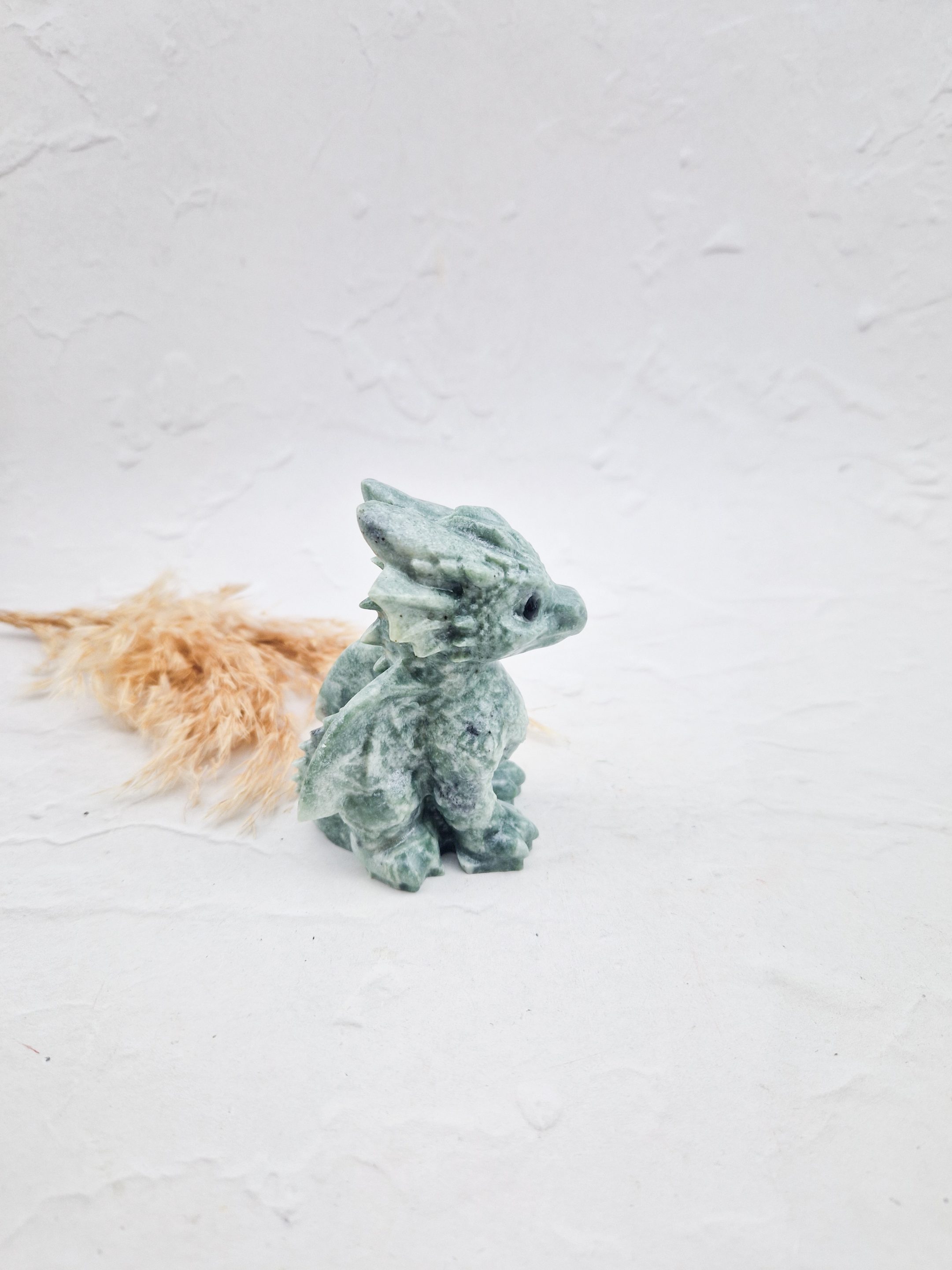 Groene jaspis baby draak
