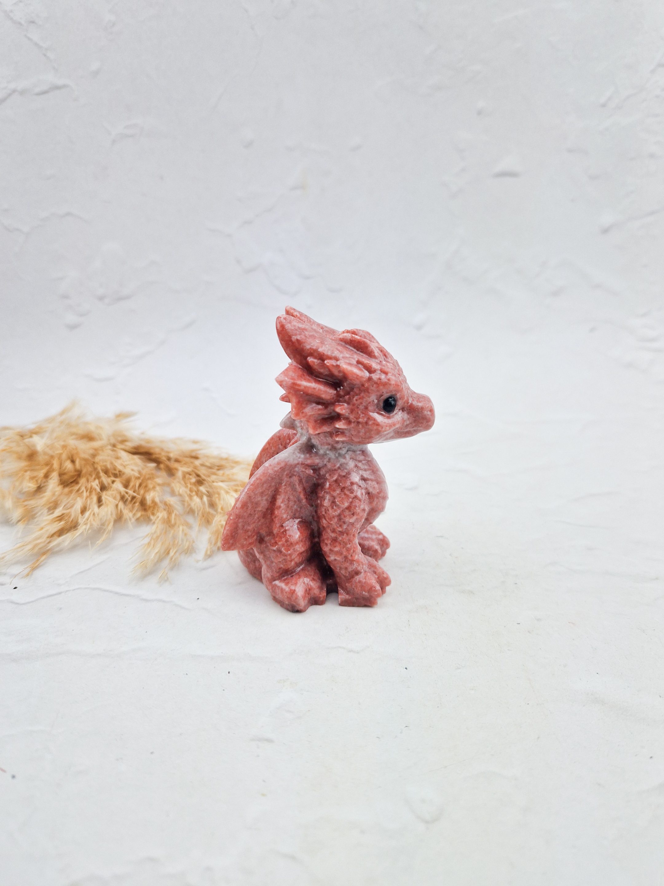 Roze jaspis baby draak #2