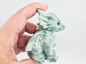 Groene jaspis baby draak