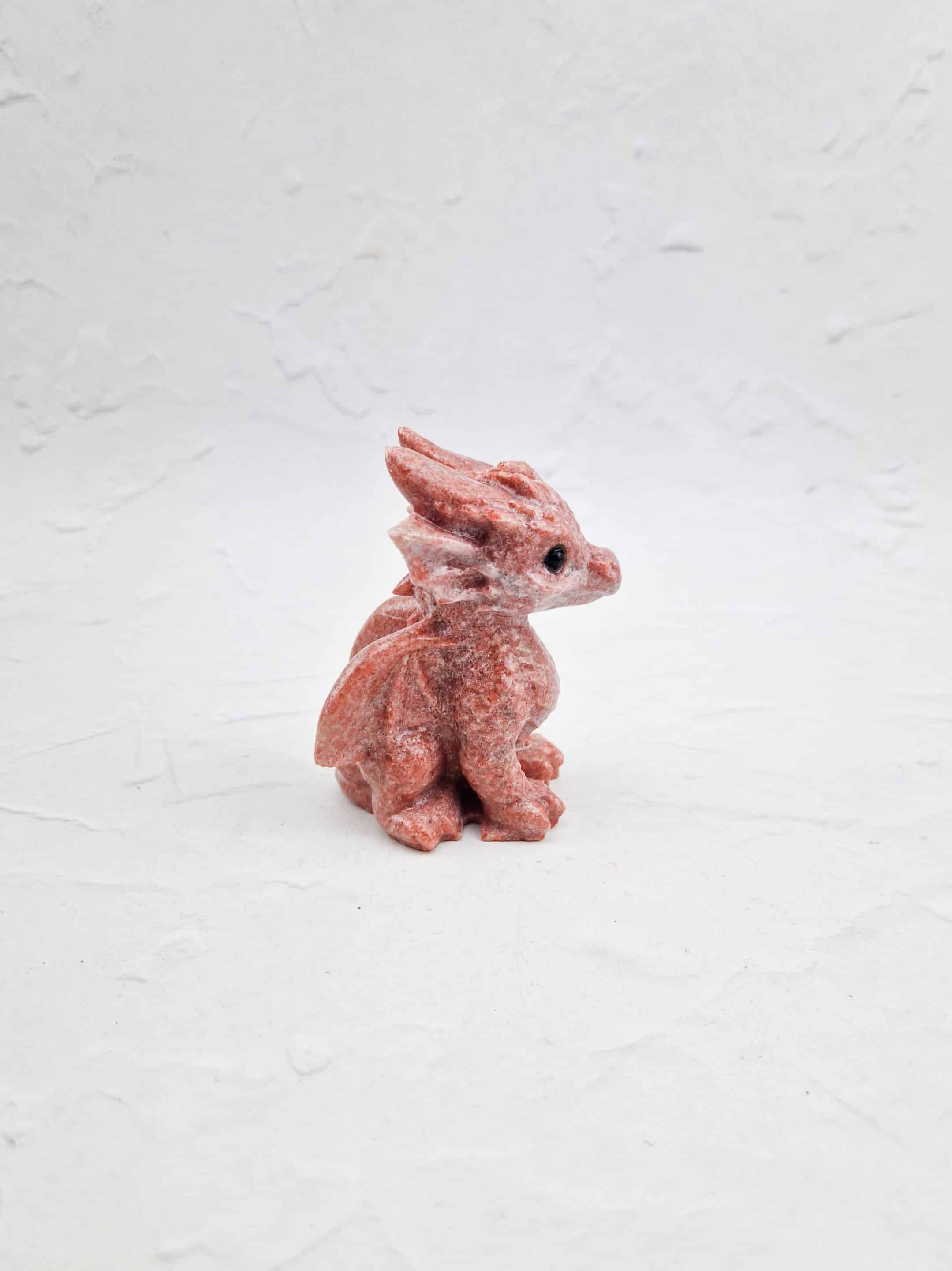 Roze jaspis baby draak